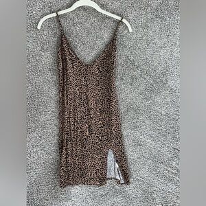 Reformation leopard print mini dress